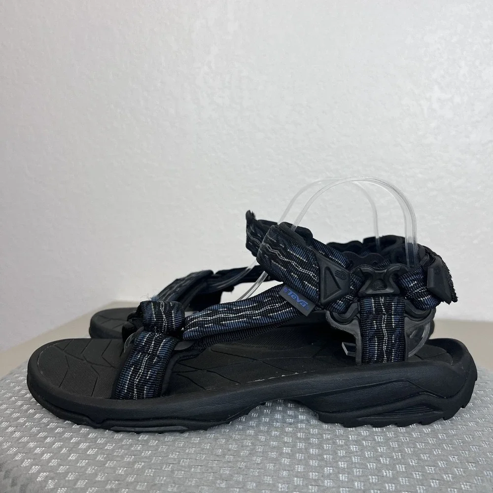 Teva Terra Fi 5 Universal Sandals Mens 10.5 Blue Black Geometric Hiking Granola